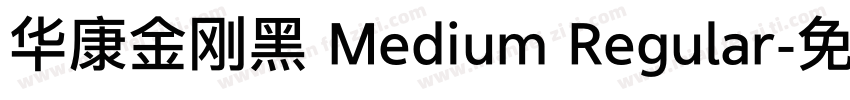 华康金刚黑 Medium Regular字体转换